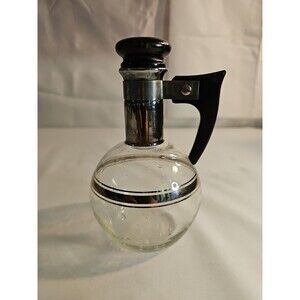 MCM Individual Carafe Glass Coffee Carafate Vintage Gold Inland Glass Co.